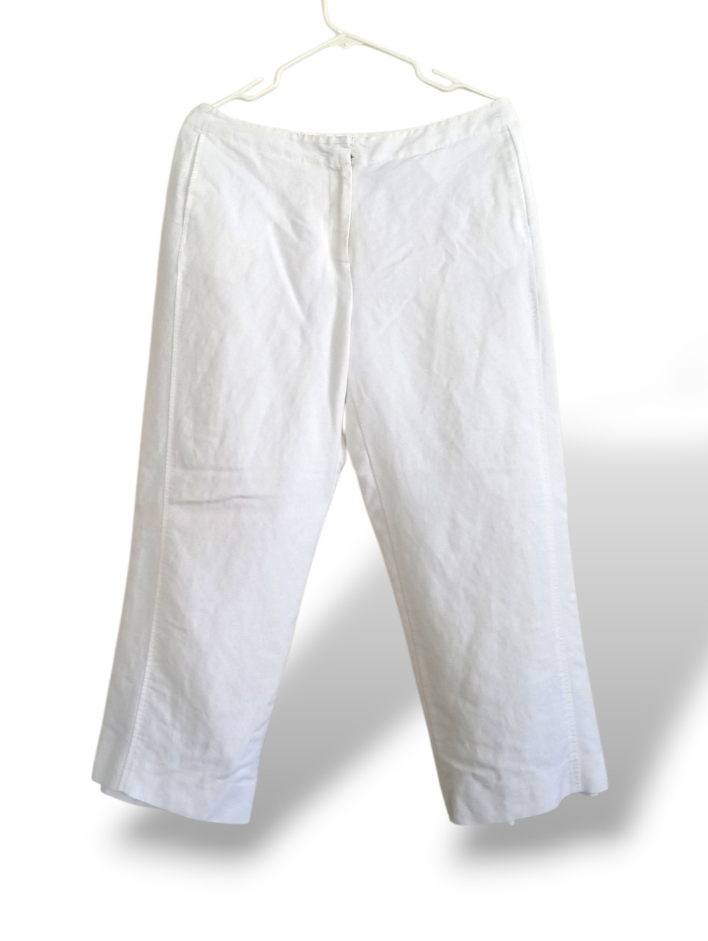 j.h. collectibles White Wide Leg Linen Pants Beach Pants Soft Flowy Lightweight